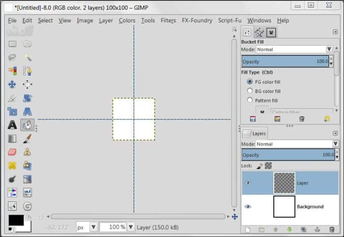 figue.  1 Création d'un arrière-plan avec un motif à pois dans GIMP 2.8