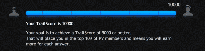 Ceux qui ont un TraitScore supérieur à 9 000 bénéficient de meilleurs avantages de leurs sondages