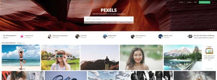 Pexels propose une incroyable sélection de photos gratuites.
