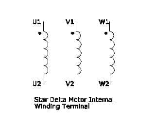 Borne d'enroulement interne du moteur étoile-triangle