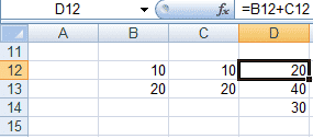 Une formule Excel sans utiliser $ pour changer une cellule en une référence absolue dans Excel 2007 et Excel 2010.