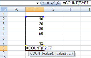 Comment utiliser la fonction COUNT dans une formule dans Excel 2007 et Excel 2010.