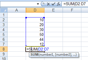 Comment utiliser la fonction SOMME dans une formule dans Excel 2007 et Excel 2010.
