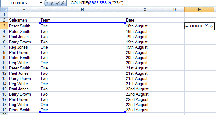 Comment utiliser la fonction NB.SI dans une formule dans Excel 2007 et Excel 2010.