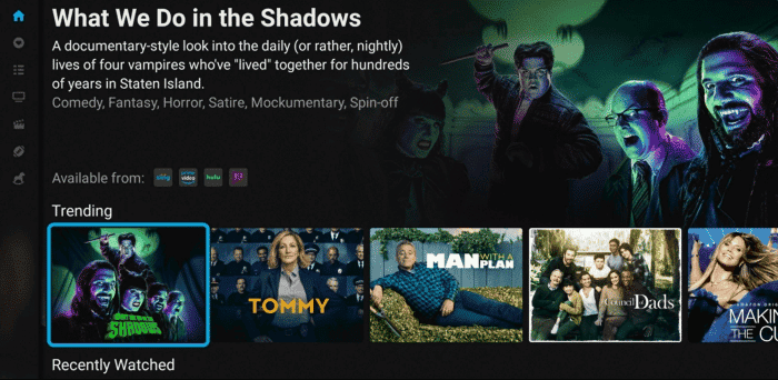 Le Tivo Stream 4K recommande des films et des émissions de télévision, et indique également quels services de streaming les proposent
