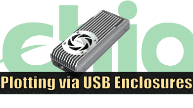 Tracé de Chia avec des boîtiers SSD USB