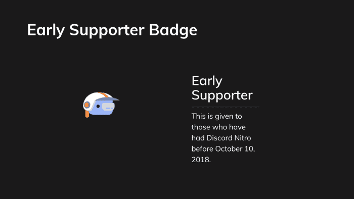Ceci est le badge Early Supporter de Discord.