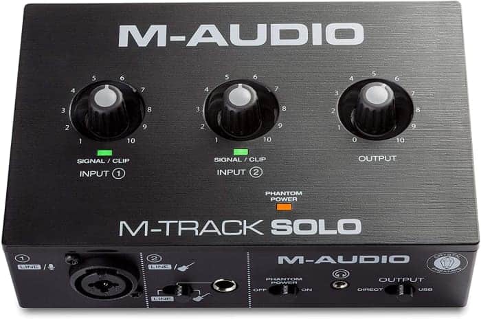 Le M-Audio M-Track Solo possède une entrée micro XLR
