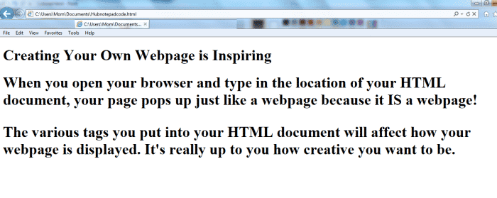 HTML brut