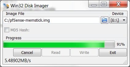 Image writer pour Windows est un petit utilitaire qui peut être utilisé pour écrire l'image sur la clé USB.