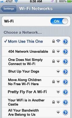 Choisir des noms Wi-Fi uniques