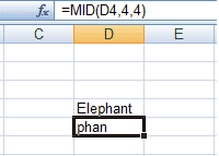 Une formule complétée dans Excel 2007 ou Excel 2010 créée à l'aide de la bibliothèque de fonctions.