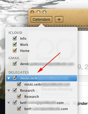 Une fois que vous l'avez configuré, il est également facile de voir les calendriers de vos collègues dans iCal.