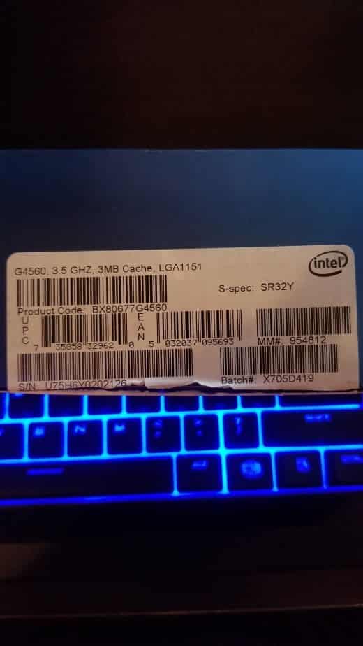 Code-barres Intel