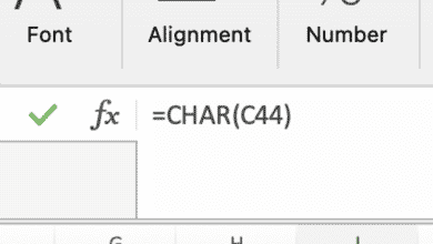 Comment utiliser la fonction CHAR dans Excel pour Mac