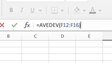 Comment utiliser la fonction AVEDEV dans Excel pour Mac