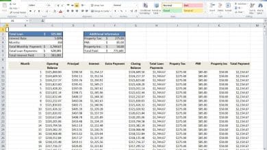 Calculatrice de prêt hypothécaire à l'aide d'Excel