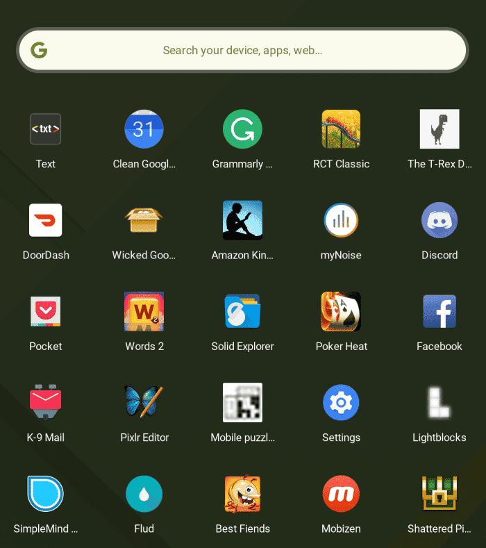 Voici quelques-unes des applications Web Chrome et des applications Android que j'utilise.