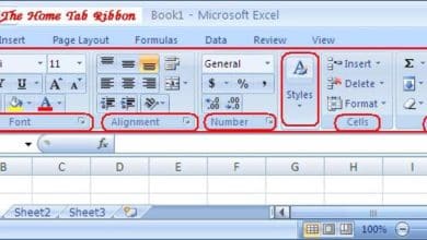 L'onglet Accueil de Microsoft Excel 2007