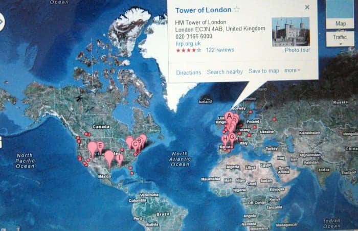 La Tour de Londres sur Google Maps 