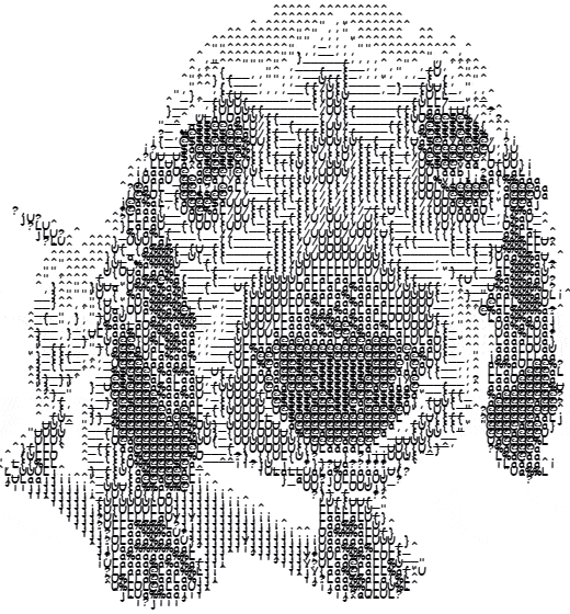 Conversion d'un GIF de chien animé en ASCII.
