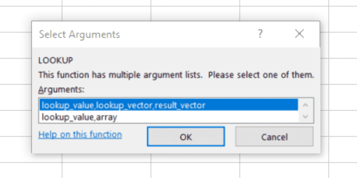 Après avoir inséré une fonction, vous devez choisir comment vous comptez utiliser la fonction. 