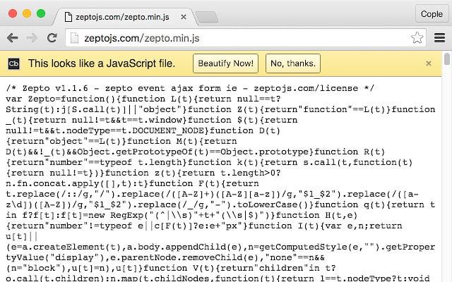 Cette extension permet aux utilisateurs d'embellir leur code JavaScript en un instant