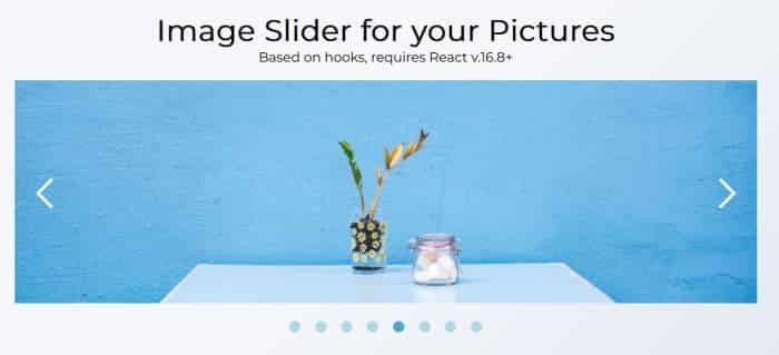 Image Slider est un composant React qui permet d'ajouter rapidement un carrousel à votre projet.