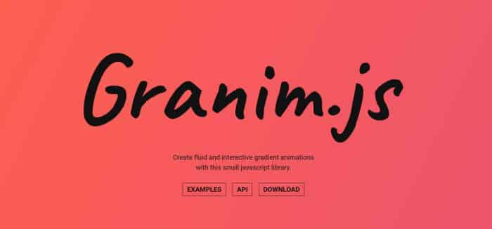 Granim.js est une bibliothèque pour ajouter des arrière-plans animés à votre site.