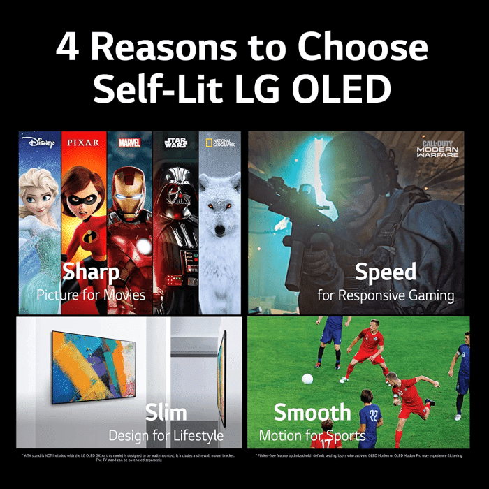 4 raisons de choisir LG OLED auto-éclairé
