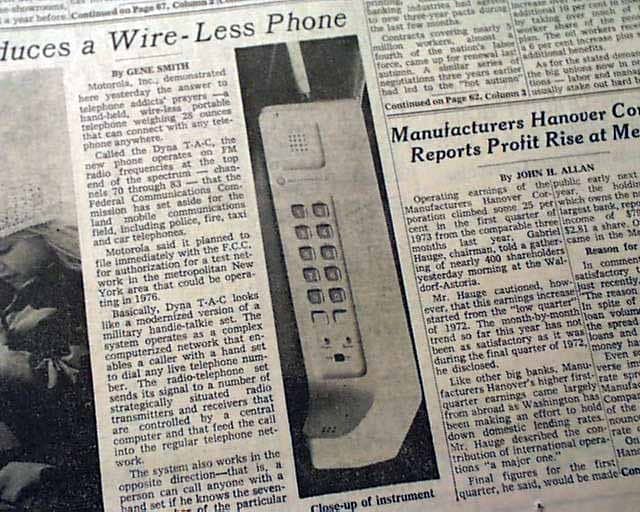 Article de journal sur le premier appel téléphonique au monde